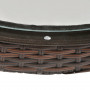 Hopfällbart Utebord 68 x 68 x 73 cm Härdat Glas - Brun