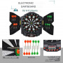 Elektronisk Darttavla med Dörr inkl. 4 LED 216 Spel 12 Pilar 49 x 5...