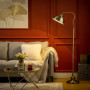 Golvlampa Vintage Mässinglook  Justerbar Vinkel 152 cm