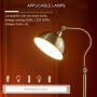Golvlampa Vintage Mässinglook  Justerbar Vinkel 152 cm