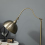 Golvlampa Vintage Mässinglook Justerbar Vinkel 152 cm