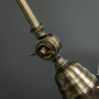 Golvlampa Vintage Mässinglook  Justerbar Vinkel 152 cm