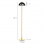 Golvlampa Modern Guld / Svart - E27, 40W