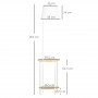 Golvlampa med Sidobord 40 W. E27, Natur + Vit 162 cm