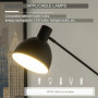 Golvlampa Retro Flexibel Arm 30 x 30 x 131cm Svart