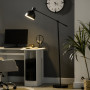 Golvlampa Retro Flexibel Arm 30 x 30 x 131cm Svart
