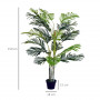 Konstväxt Palm 150 cm med Svart Kruka