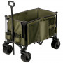 Fällbar Trädgårdsvagn 200 L - 100 kg Dragvagn 7 sidfickor 100 x 48 x 100,5 cm