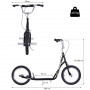 Sparkcykel med Luftgummi Däck 16 tum Scooter Höjdjusterbar 143 x 58 x 92-100 cm