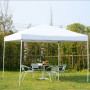 Vikbar Paviljong 2,96L x 2,96B x 2,65H m Med Sidoväggar, Bärväska - Krämvit