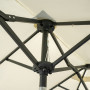 Dubbel Parasoll 2,95 x 1,50 m med Belysning, Tilt - Beige