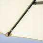 Dubbel Parasoll 2,95 x 1,50 m med Belysning, Tilt - Beige