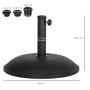 Parasollfot 20 kg för Stänger Ø 35 mm/ 38 mm/ 48 mm