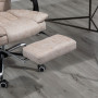 Ergonomisk Kontorsstol Läder Beige med Fotstöd 63 x 71 x 118 cm