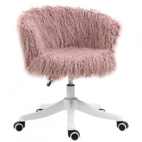 Kontorsstol Fluffy Rosa Boho-stil / Smink fåtölj