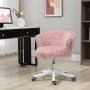 Kontorsstol Fluffy Rosa Boho-stil / Smink fåtölj