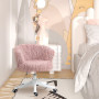 Kontorsstol Fluffy Rosa Boho-stil / Smink fåtölj