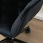 Kontorsstol Sammet Kontorsfåtölj Svart 60 x 61 x 91 cm