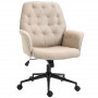 Kontorsstol - Kontorsfåtölj Beige Gungfunktion 66 x 69 x 89,5-97 cm