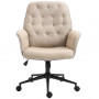 Kontorsstol - Kontorsfåtölj Beige Gungfunktion 66 x 69 x 89,5-97 cm