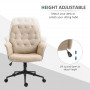 Kontorsstol - Kontorsfåtölj Beige Gungfunktion 66 x 69 x 89,5-97 cm