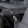 Klösträd med Kattgrotta, Katt Tunnel, Kattsäng, 125 cm, grå + natur