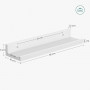 3-Pack Tavelhylla / Vägghylla Med Kant Vit 38 x 10 x 5 cm