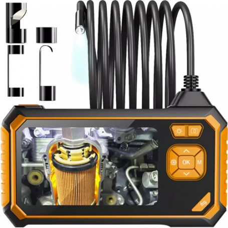 Inspektionskamera 5m kabel, LCD skärm, 4 huvud - Vattentät