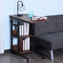 Rullbar Sidobord C-Formad Höjdjusterbart 80L x 40B x 72-82H cm