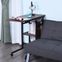 Rullbar Sidobord C-Formad Höjdjusterbart 80L x 40B x 72-82H cm