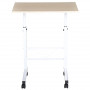 Laptopbord / Sidobord C-format 60 x 40 x 68-78 cm Vit / Ek