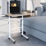 Laptopbord / Sidobord C-format 60 x 40 x 68-78 cm Vit / Ek