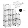 Kubhylla Förvarningssystem 9 Kuber x 35 x 35 x 35 cm Metall Svart