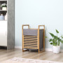Bambu Tvättkorg med Tvättpåse - 40 x 35 x 60,5 cm