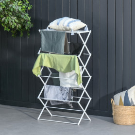 Hopfällbart Torkställ i 8 Nivåer 74 x 35 x 144 cm