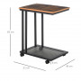 Rullbart Sidobord C-Formad 51 x 36 x 65 cm