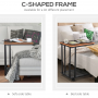 Rullbart Sidobord C-Formad 51 x 36 x 65 cm