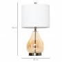 2x Bordslampa Glas Sänglampa Set