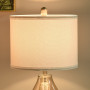2x Bordslampa Glas Sänglampa Set