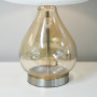 2x Bordslampa Glas Sänglampa Set
