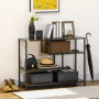 Konsolbord 4-Nivåer 99,6 x 33,6 x 74 cm Industriell Vintage Brun-Svart