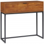 Konsolbord med Stor Låda 80 x 30 x 76 cm Industriell Brun/Svart