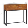 Konsolbord med Stor Låda 80 x 30 x 76 cm Industriell Brun/Svart