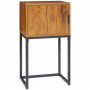 Konsolbord / Sidobord 40 x 30 x 76 cm Industriell Brun/Svart