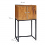 Konsolbord / Sidobord 40 x 30 x 76 cm Industriell Brun/Svart