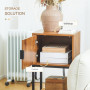 Konsolbord / Sidobord 40 x 30 x 76 cm Industriell Brun/Svart