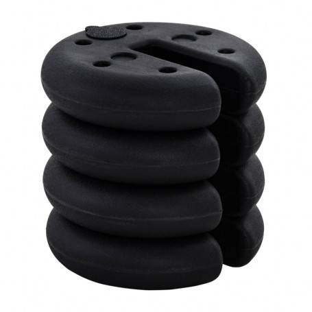 Parasollvikt 4st Ø25 x 6 cm Plast Svart
