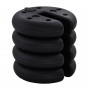 Parasollvikt 4st Ø25 x 6 cm Plast Svart