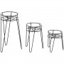Blompiedestal 3-Set Metall Växtställ Ø16 cm