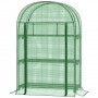 Växthus 3 Hyllor 80 x 49 x 120 cm Metall Grön